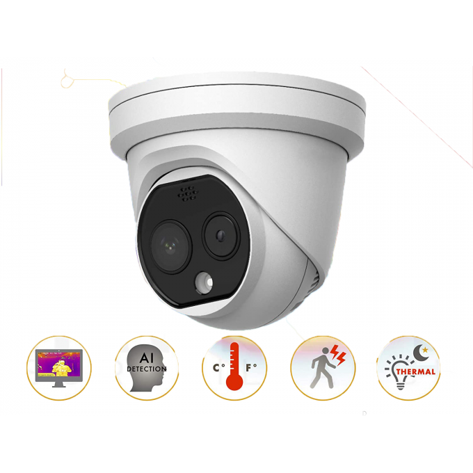 Тепловизионная купольная IP-камера HIKVISION DS-2TD1217B-3/PA